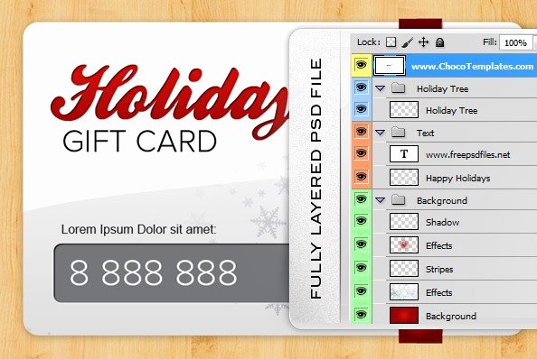 Gift Card Template Psd Unique Holiday Gift Card Psd Template Free Psd Files