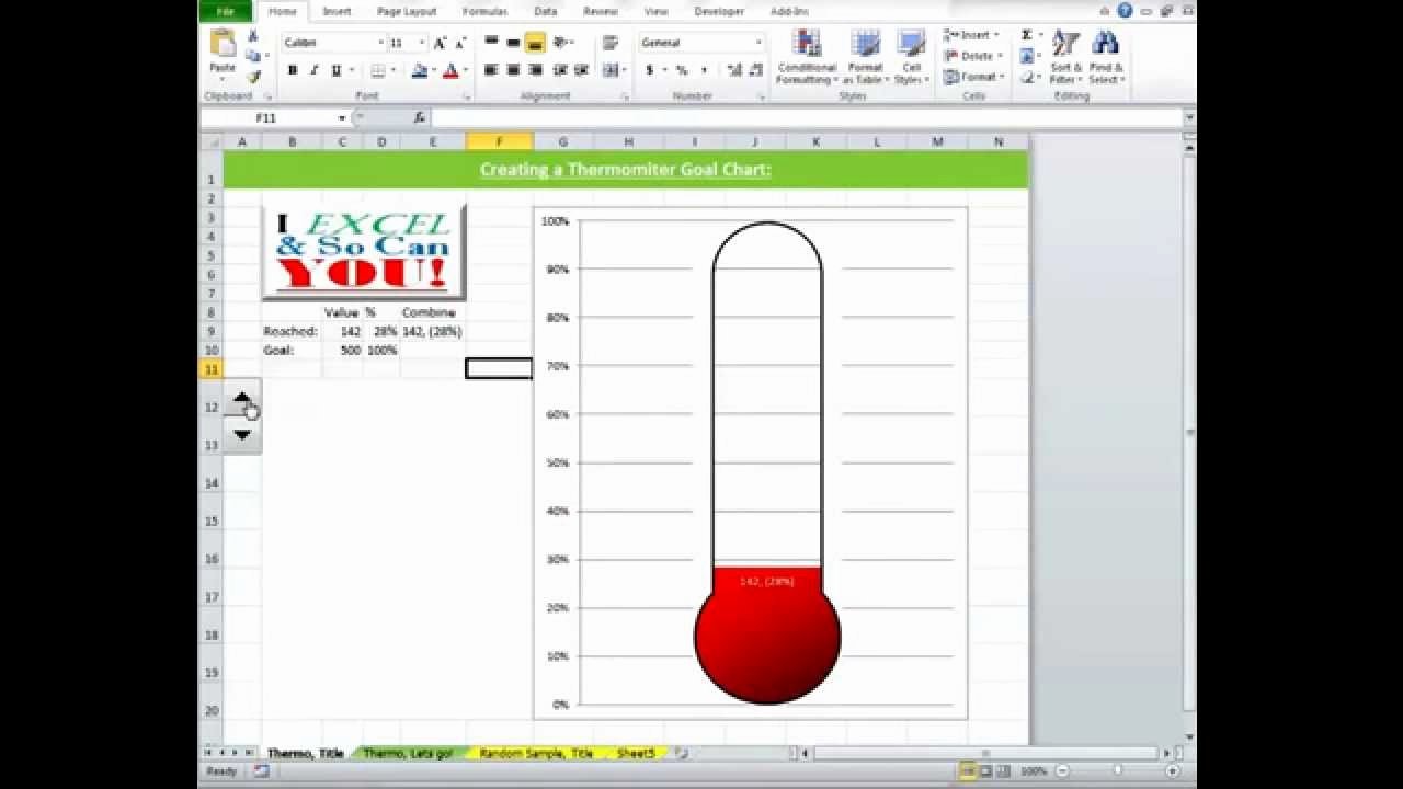 Goal thermometer Template Excel Inspirational Creating A thermometer Goal Chart In Excel