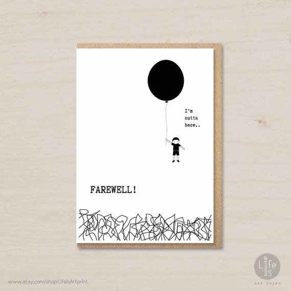 Going Away Card Template Luxury Funny Farewell Card Printable Farewell I M Outta Here
