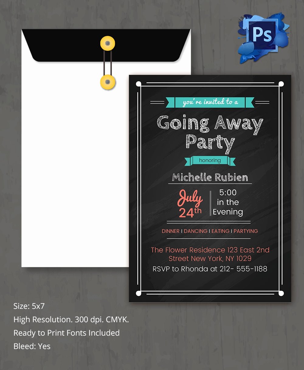 Going Away Invitation Template New Farewell Party Invitation Template 26 Free Psd format
