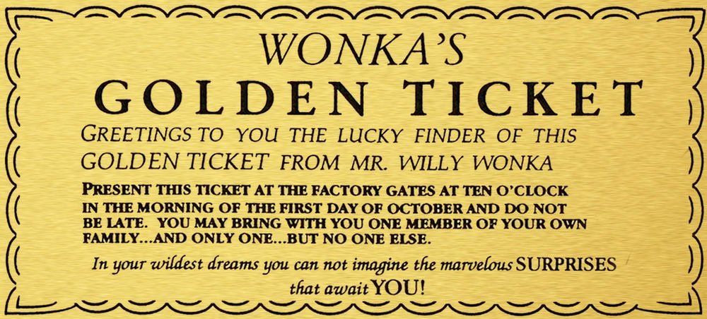 Golden Ticket Template Editable New A4 Willy Wonka Golden Ticket Icing Sheet Edible Birthday
