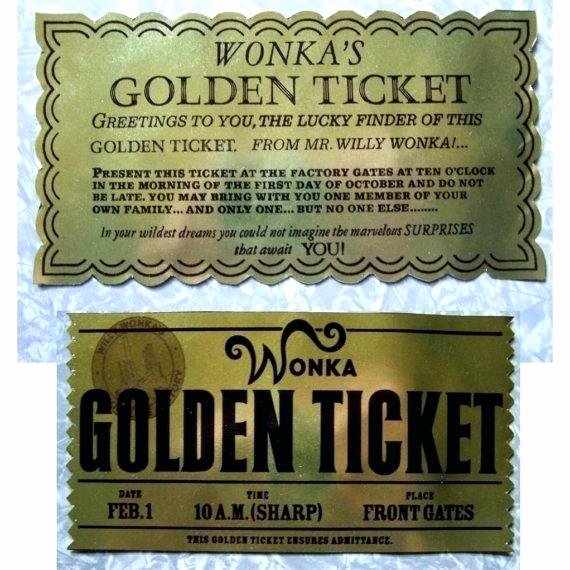 Golden Ticket Template Editable Unique Willy Wonkas Golden Ticket Winners Charlie and the Chocolate