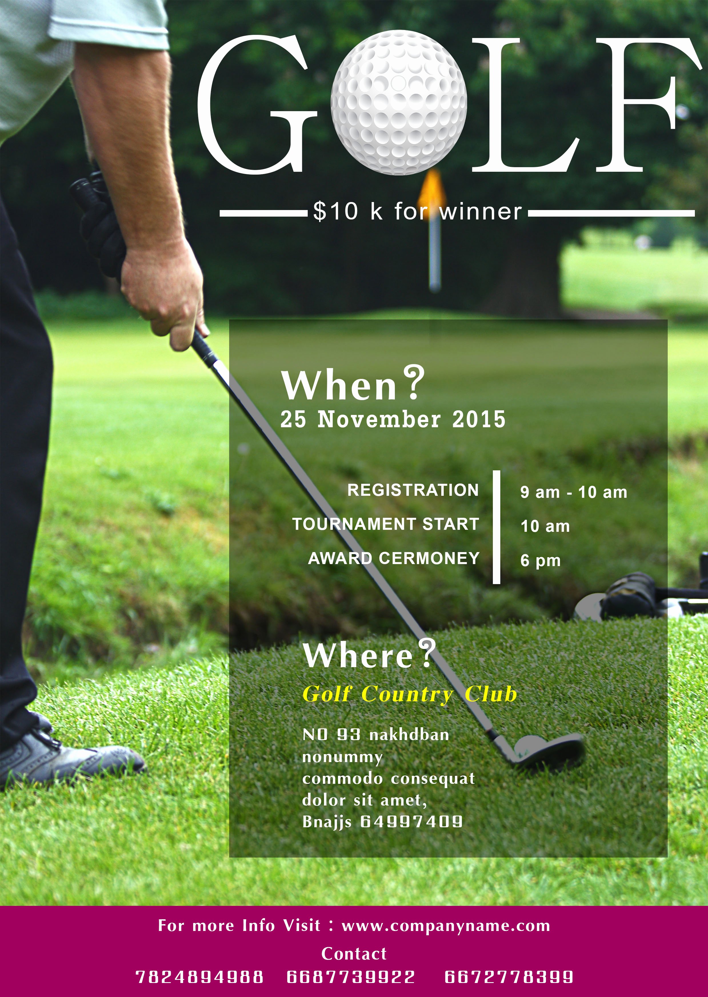 Golf Invitation Template Free Best Of 15 Free Golf tournament Flyer Templates Fundraiser
