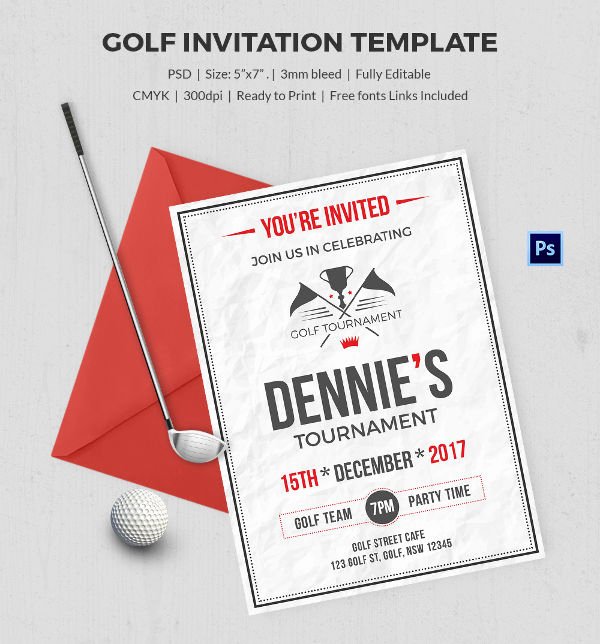 Golf Invitation Template Free Lovely 25 Fabulous Golf Invitation Templates &amp; Designs