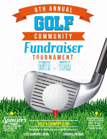 Golf Outing Flyer Template Awesome Golf Fundraiser tournament Template there is Grass at the
