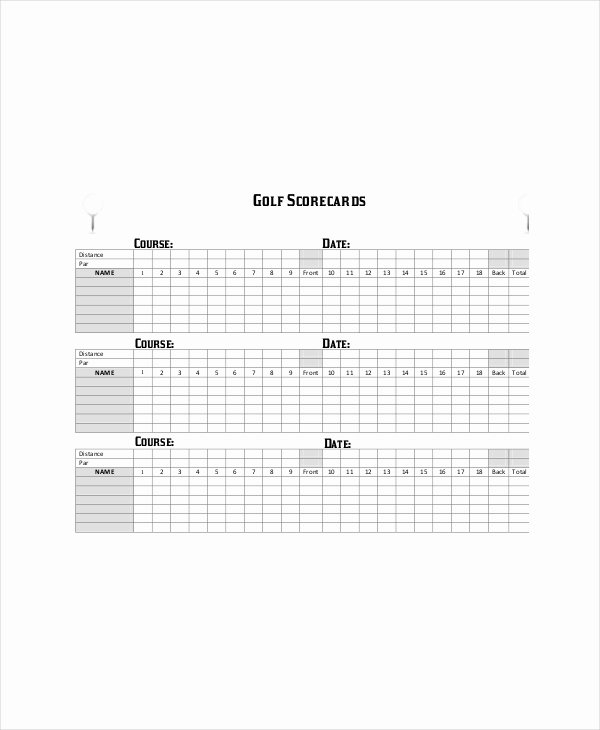 Golf Practice Schedule Template Lovely 10 Golf Scorecard Templates – Free Sample Example format