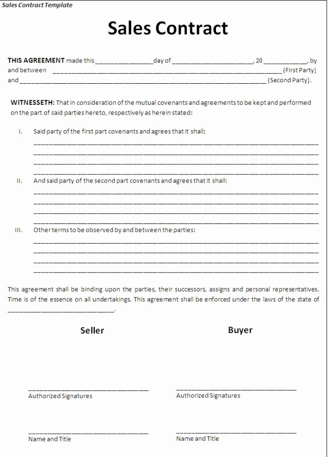 Goods Purchase Agreement Template Best Of Nice Agreement Template Sample for Sales Contract with