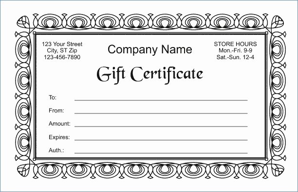 Google Doc Certificate Template Awesome Google Docs Gift Certificate Template