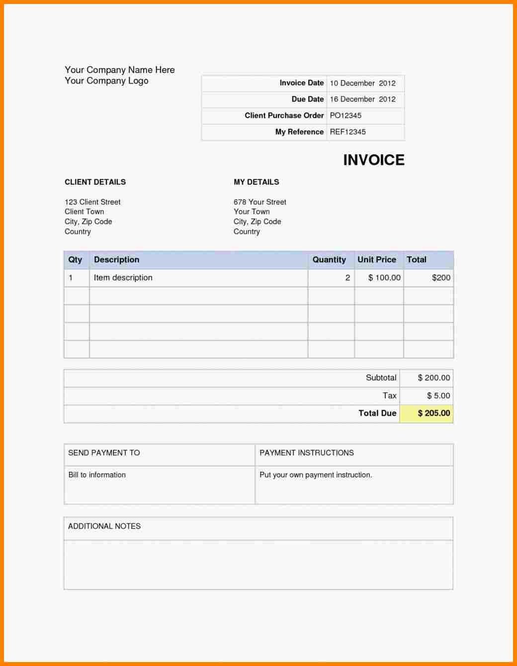 Google Doc Invoice Template Awesome Invoice Template Google Docs
