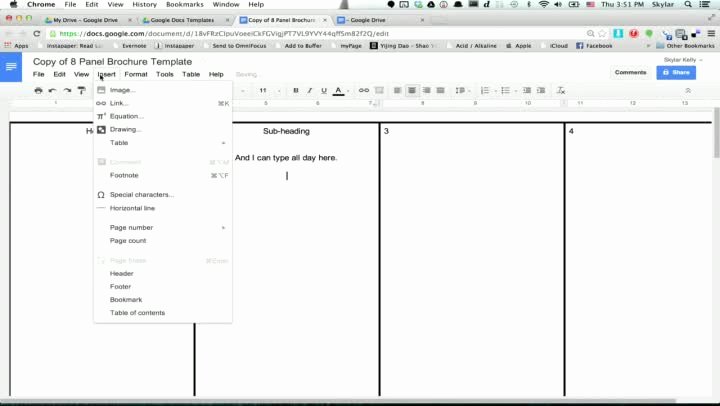 Google Docs Booklet Template Elegant 6 Panel Brochure Template Google Docs