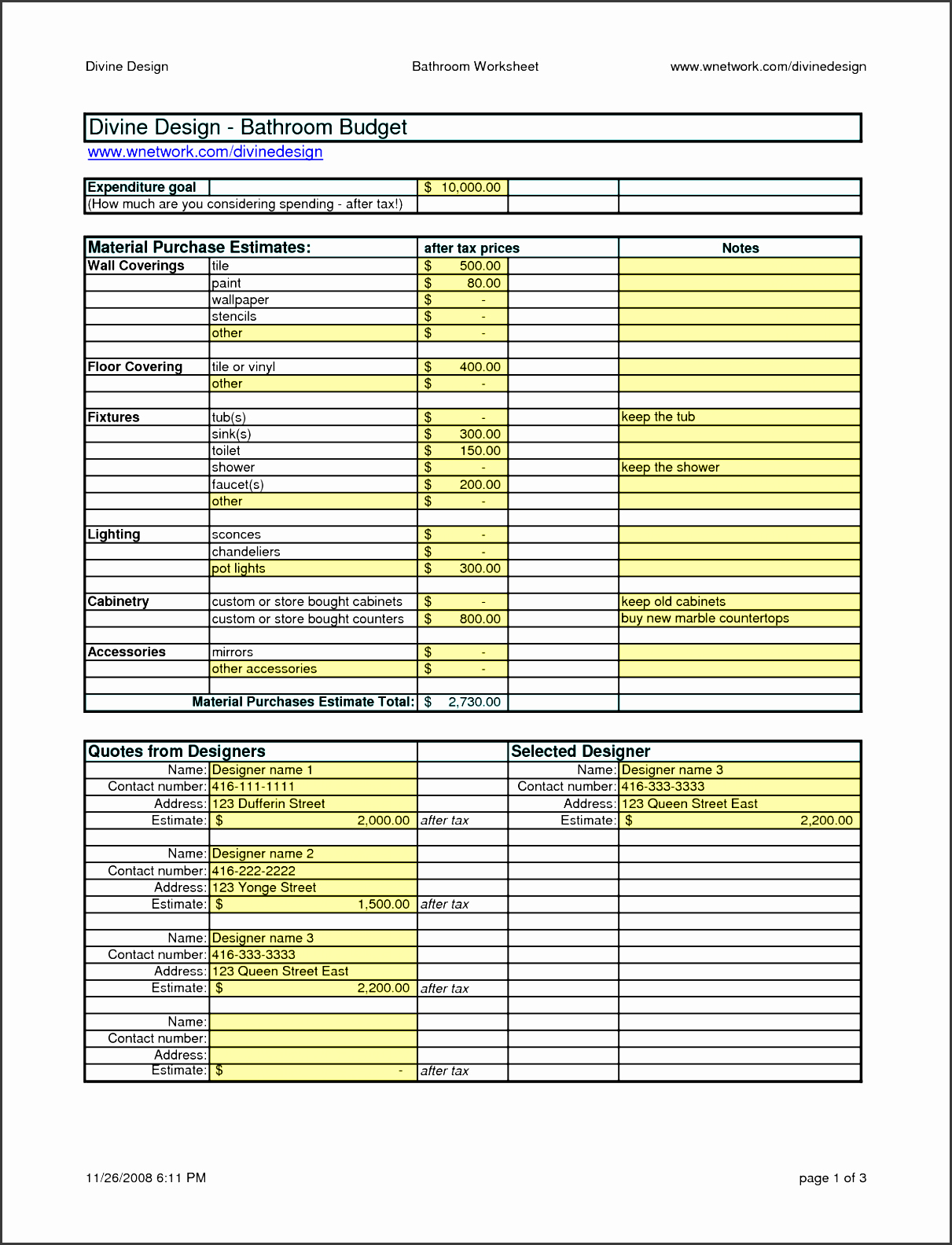 Google Docs Estimate Template Luxury 11 Renovation Work Estimate Template Sampletemplatess