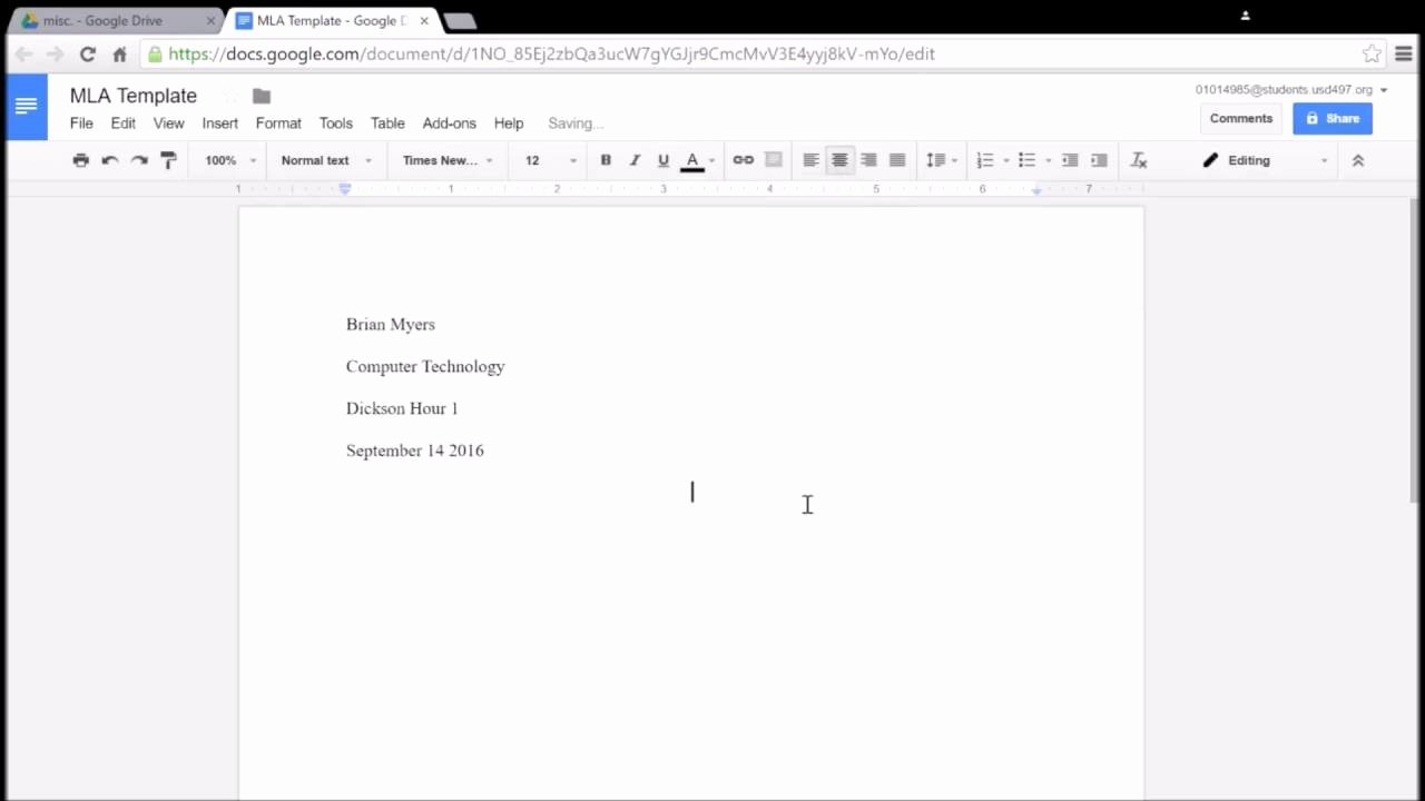 Google Docs Mla Template Elegant Apa format Template Google Docs Example Resume Template