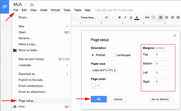Google Docs Mla Template New Mla format Using Google Docs