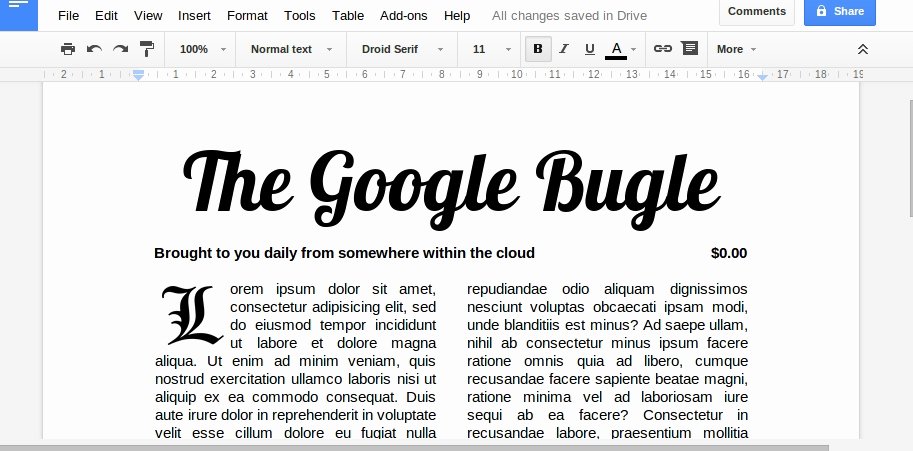 Google Docs Newspaper Template Stcharleschill Template