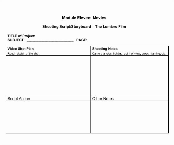 Google Docs Screenplay Template Unique 33 Free Storyboard Samples – Pdf Doc