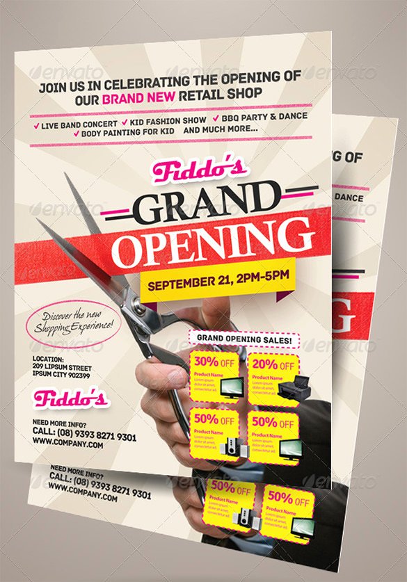 Grand Opening Flyer Template New 41 Grand Opening Flyer Template Free Psd Ai Vector