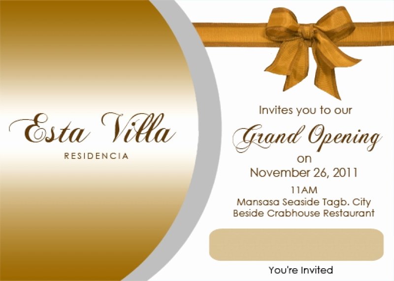 Grand Opening Invitation Template Lovely Grand Opening Invitation Template Free Templates Data