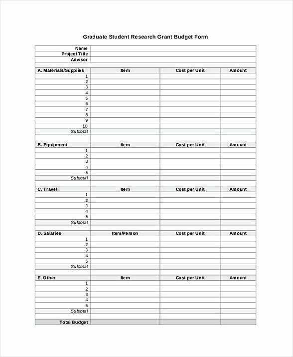 Grant Budget Template Excel Beautiful Grant Bud Template