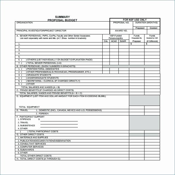 Grant Budget Template Excel Inspirational Excel Project Bud Template Grant Proposal Bud