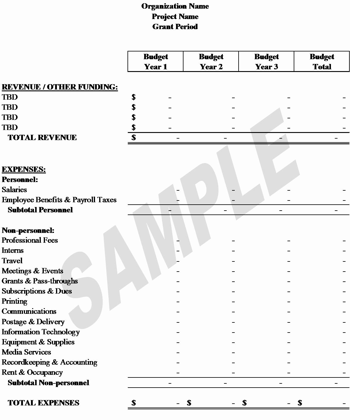Grant Proposal Budget Template Lovely Funding Application Bud Template