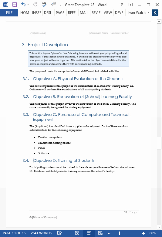 Grant Proposal Budget Template Lovely Grant Proposal Template – Ms Word with Free Cover Letter