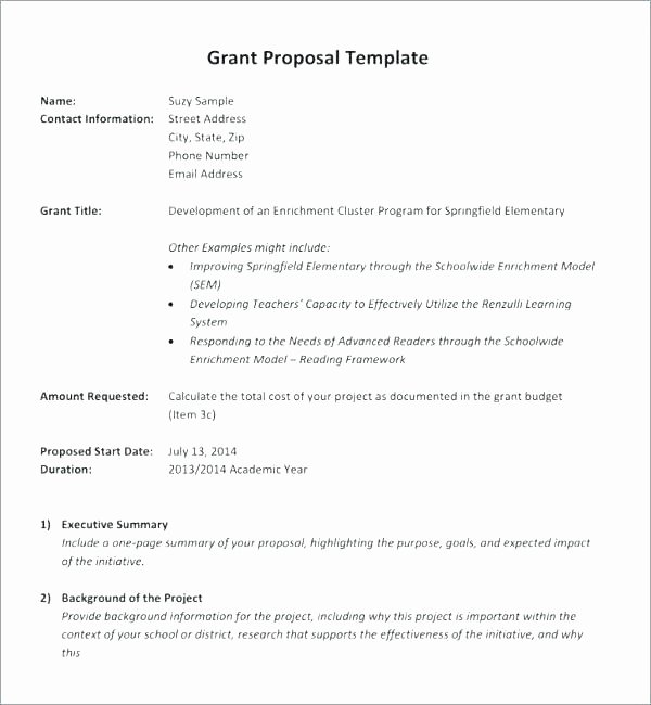 Grant Proposal Template Word Fresh Grant Proposal Template Grant Proposal Writing Template