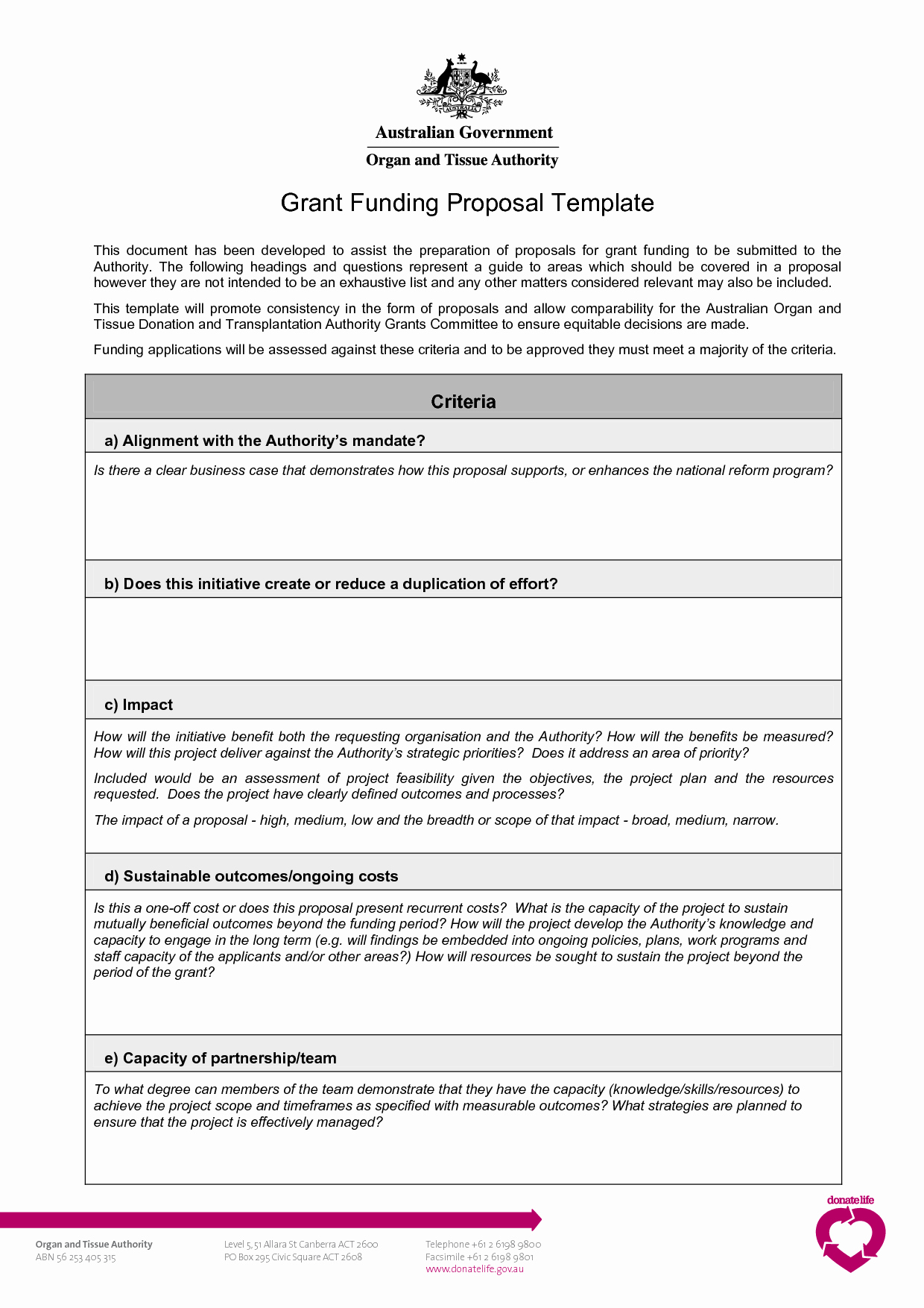 Grant Proposal Template Word New Grant Proposal Template