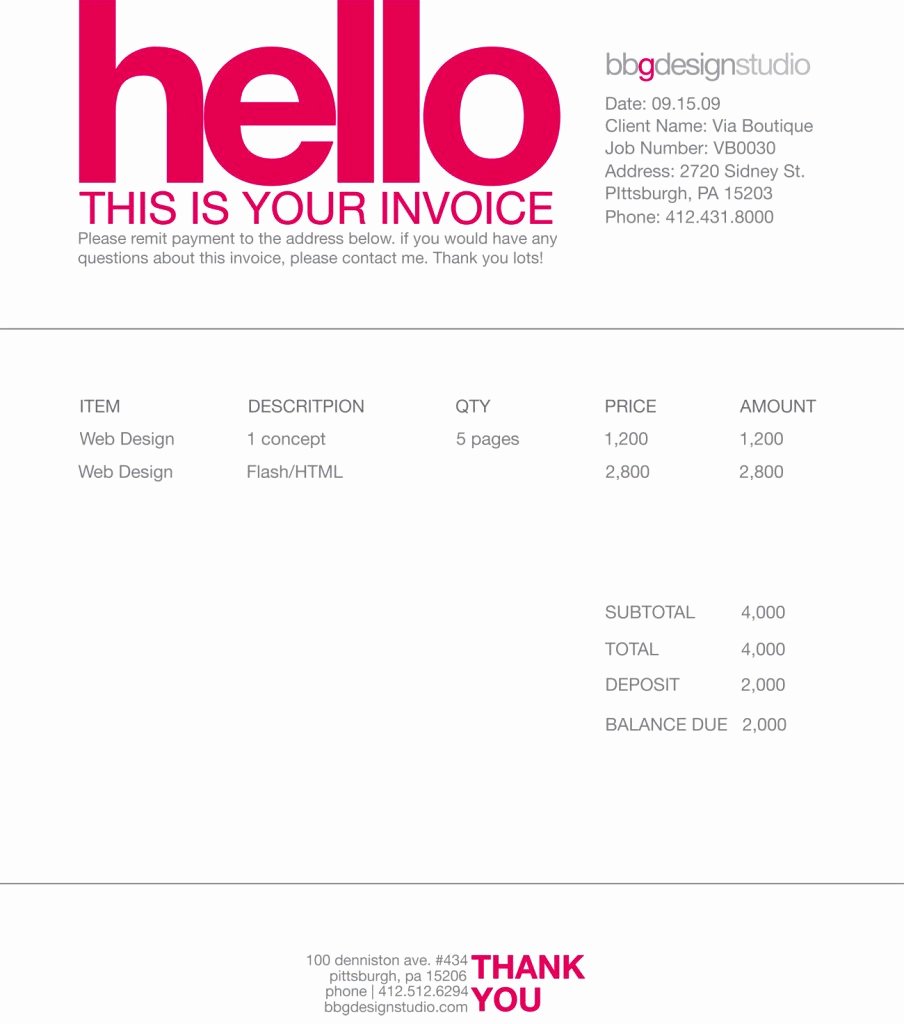 Graphic Designer Invoice Template Lovely Contoh Faktur Invoice Tagihan Dengan Desain Menarik