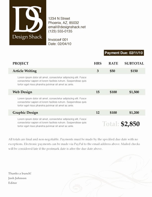Graphic Designer Invoice Template Luxury 29 Best Images About Graphic