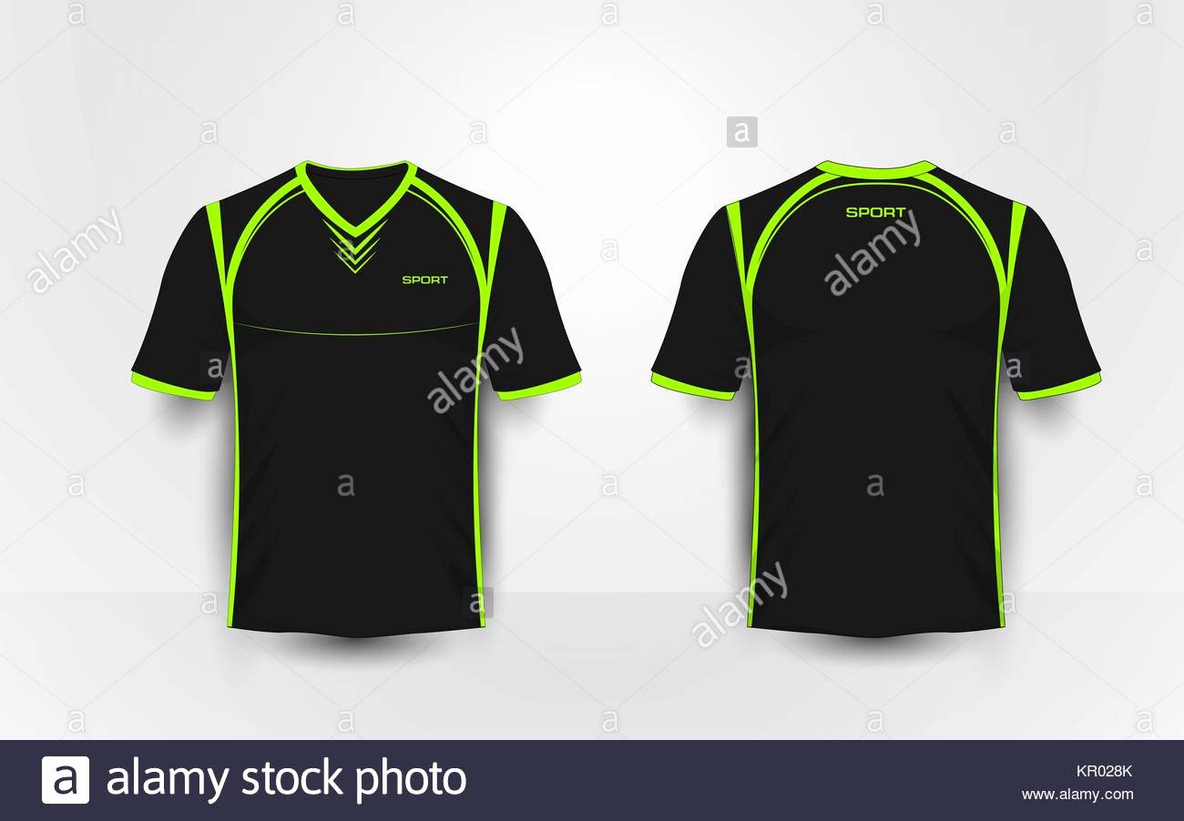 Green T Shirt Template Beautiful Black and Green Sport Football Kits Jersey T Shirt