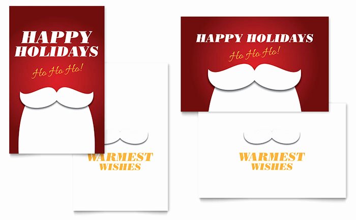 Greeting Card Template Indesign Awesome Ho Ho Ho Greeting Card Template Design