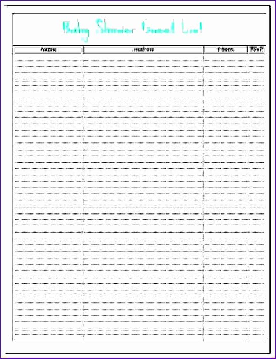 Guest List Template Excel Lovely 10 Wedding Guest List Excel Template Exceltemplates