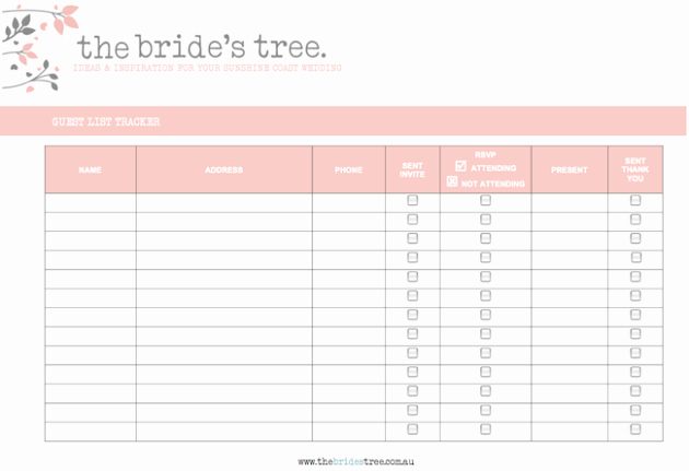 Guest List Template Excel Unique Wedding Guest Lists Excel Find Word Templates