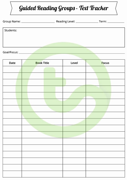 Guided Reading Template Pdf Elegant Guided Reading Groups Text Tracker Teaching Resource