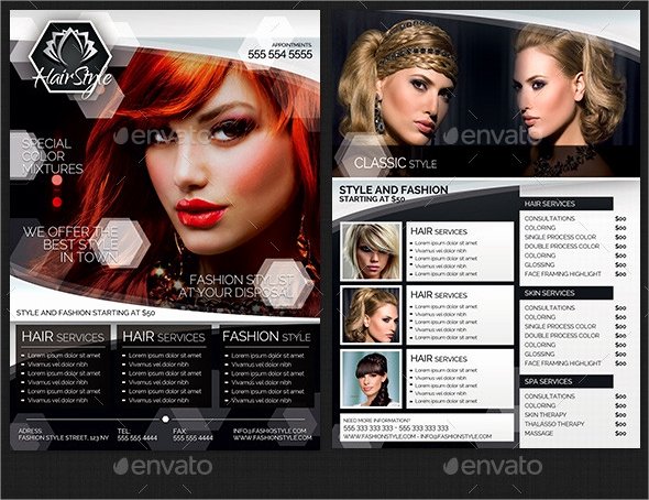 Hair Flyers Free Template New 18 Hair Salon Flyer Templates