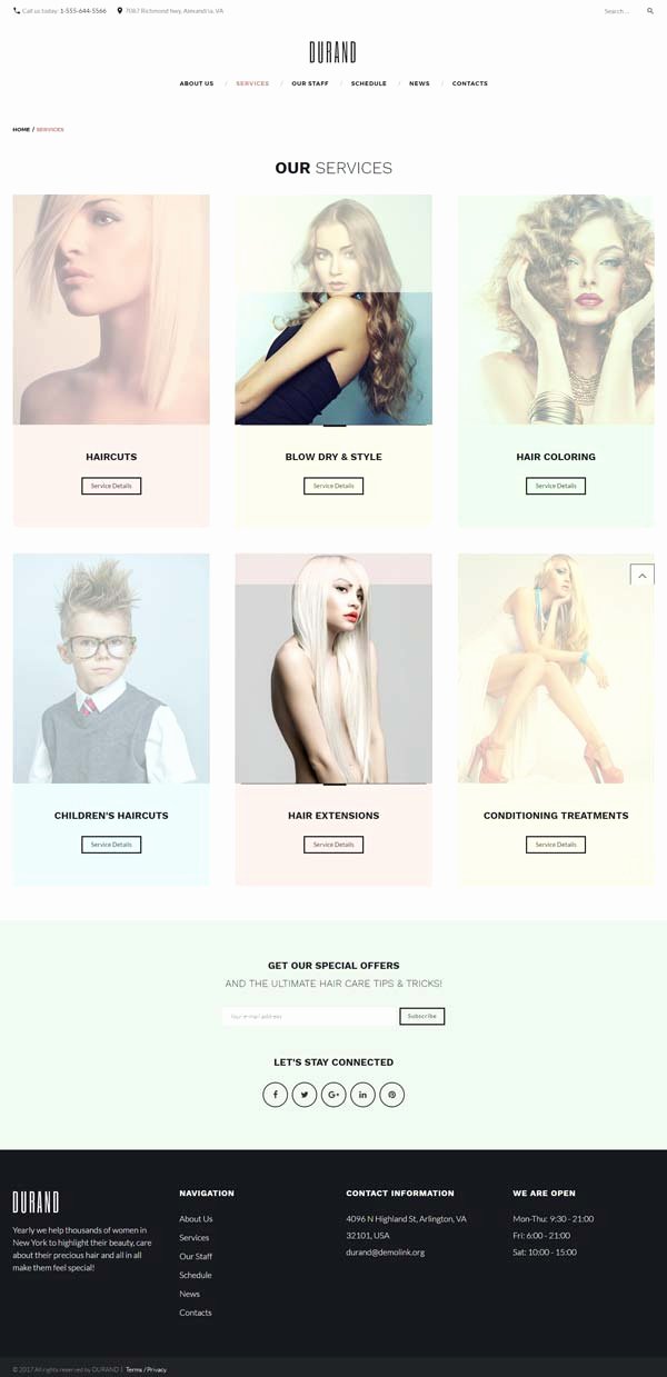 Hair Salon Web Template Beautiful Beauty &amp; Hair Salon Website Template Website Templates