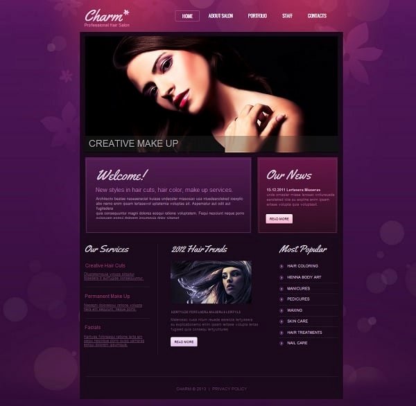 Hair Salon Web Template Fresh 50 Shades Of Color Monochromatic Website Design