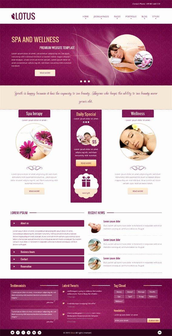 Hair Salon Web Template Inspirational 8 Best Spa Massage &amp; Beauty Salon Website Templates