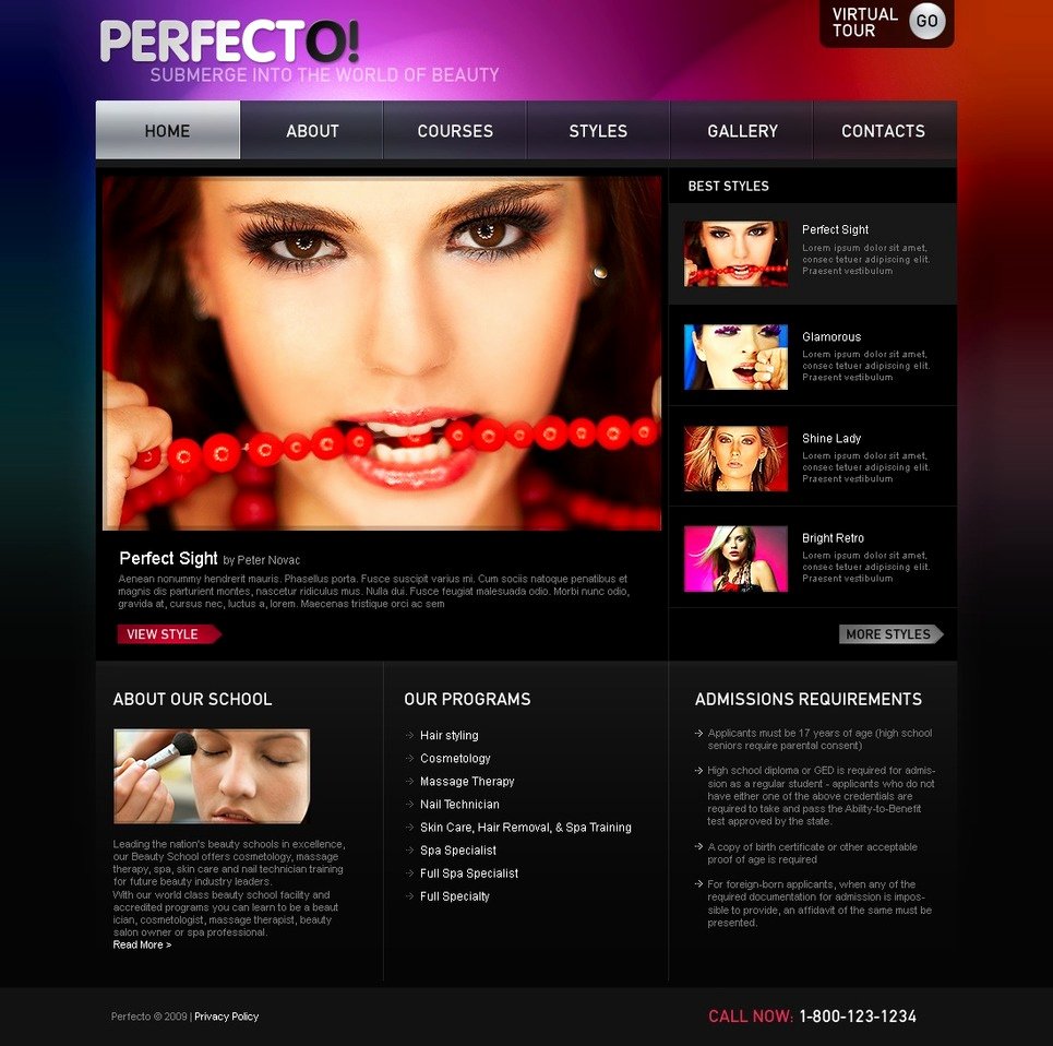 Hair Salon Web Template New Beauty Salon Website Template