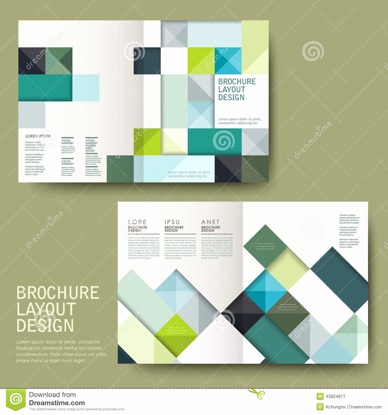 Half Fold Brochure Template Beautiful Geometric Style Half Fold Template Brochure Stock Vector