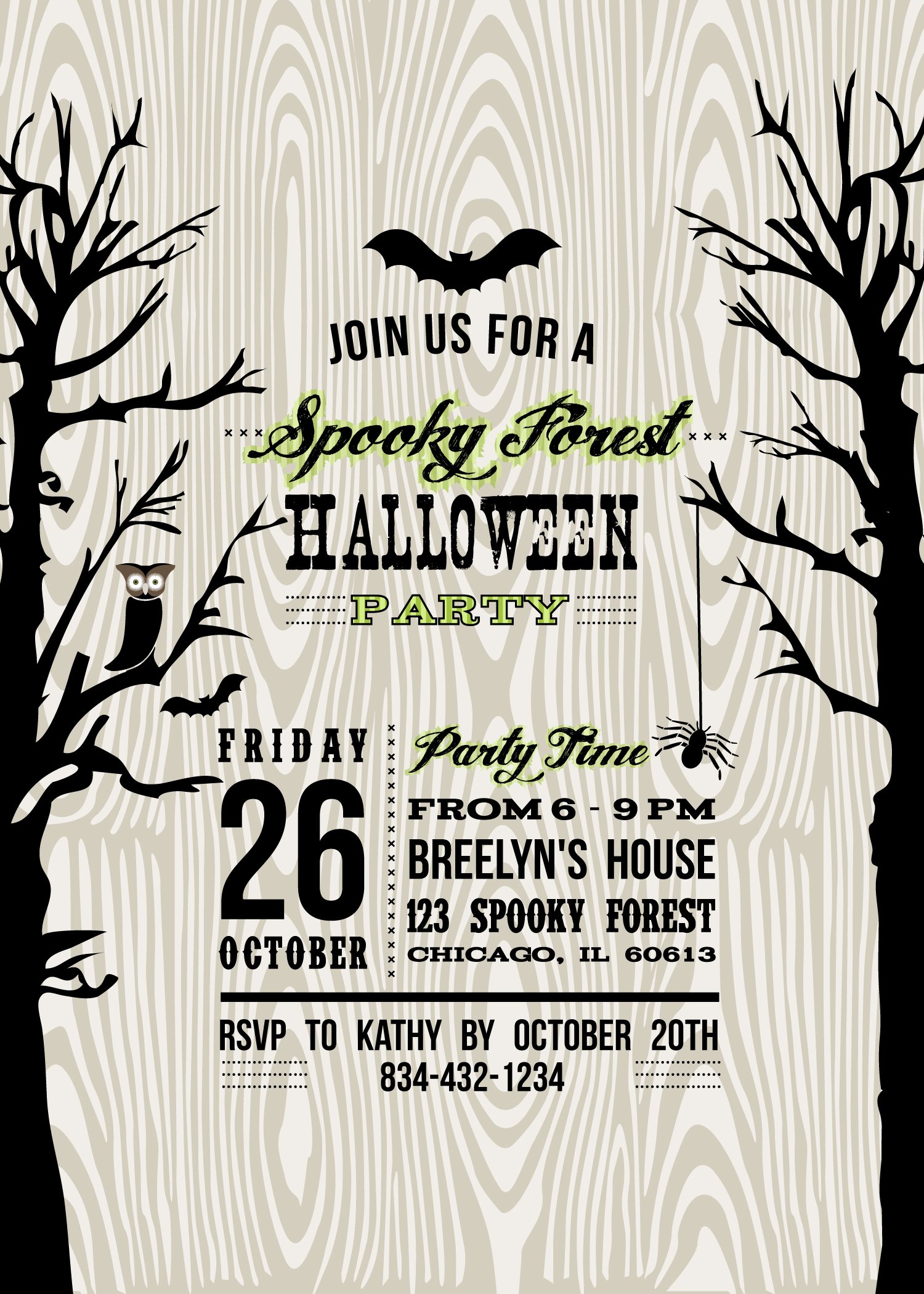 Halloween Party Invitations Template Elegant Free Printable Halloween Party Invitations Templates