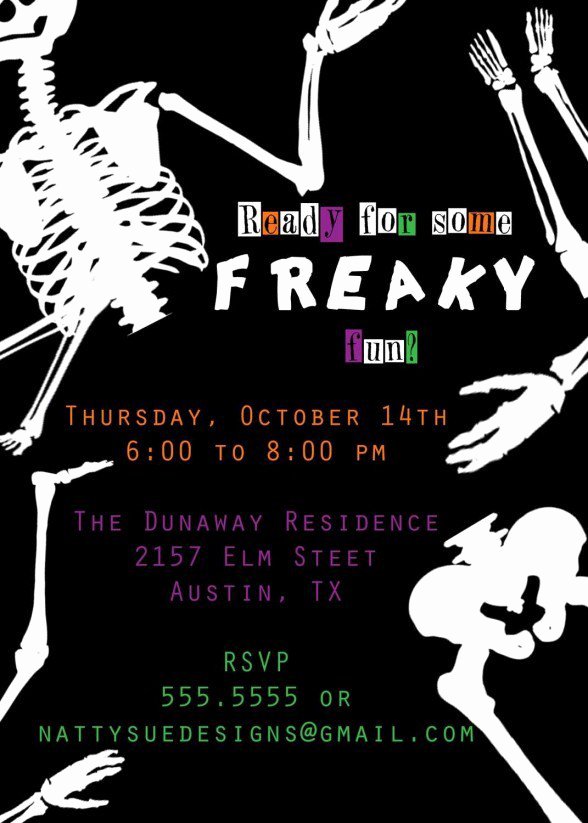 Halloween Party Invitations Template Unique Spooky Halloween Invitation Templates