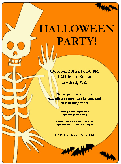 Halloween Party Invite Template New Halloween Invitation Template assignment – Hypertext School