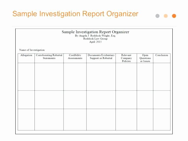 Harassment Investigation Report Template Lovely Hr Investigation Report Examples Workplace Investigation