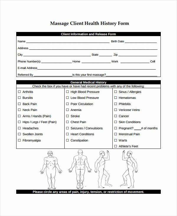 Health History form Template New Medical History form 9 Free Pdf Documents Download
