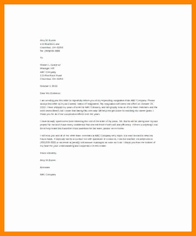 Heartfelt Resignation Letter Template Lovely 7 Heartfelt Resignation Letter Samples