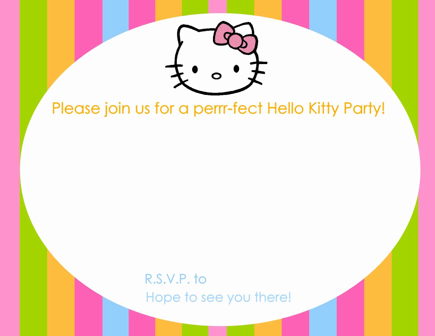 Hello Kitty Invitation Template Best Of Free Printable Colorful Hello Kitty Invitation Template