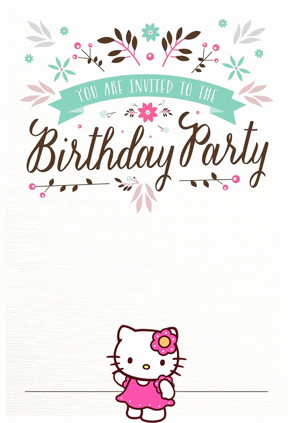 Hello Kitty Invite Template Lovely Hello Kitty Free Printable Invitation Templates