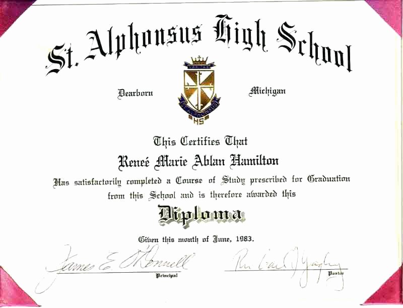 High School Diploma Template Beautiful Funny Diplomas Templates Free – Lccorp