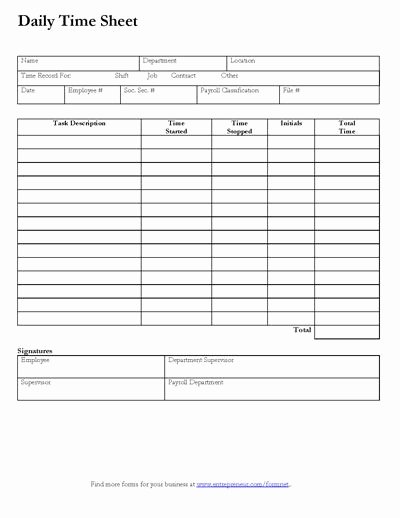 Home Care Timesheet Template Best Of 7 Best Of Printable Daily Time Log Daily Work Log